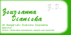 zsuzsanna dianiska business card